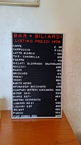Listino bar biliardi anni - bar, 70