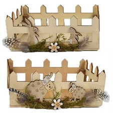 Cesto in legno con agnello