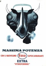 Armando TESTA - Carburante ESSO - Rinoceronte - Pubblicitaria - VG - PU189