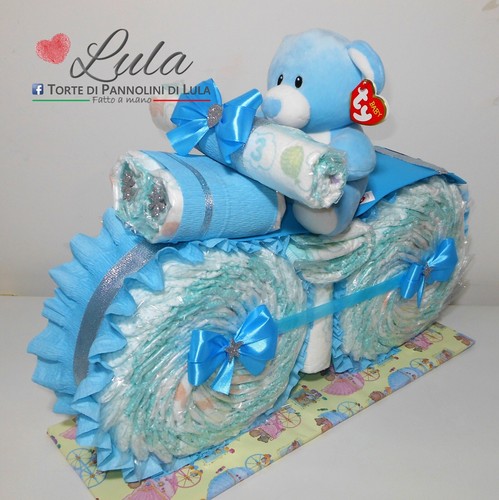 Torta pannolini moto pampers - torta,