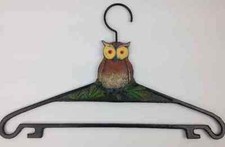 Grucce Abiti Gufo Metallo Alluminio Fatto a Mano Dipinto Camera Bambini Verde