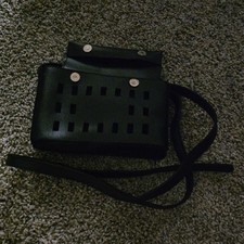 Borsa a tracolla nera accenti