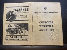 [tessera] 1936 XV OND PNF Custodia tessera  FABRICA ROMA Tavannes Sertum Viterbo
