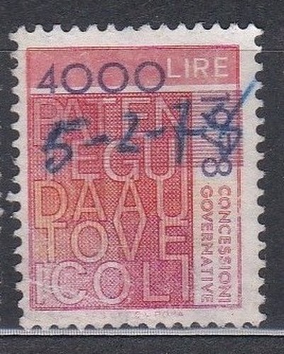 Italia 1978 marca da - marca, bollo