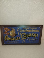 Targa In Metallo Angelo Colussi 29,5 x 15,5 Riproduzione LEGGI DESCRIZIONE 
