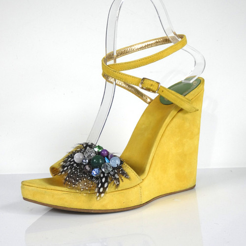 Sandali con zeppa - , gialli
