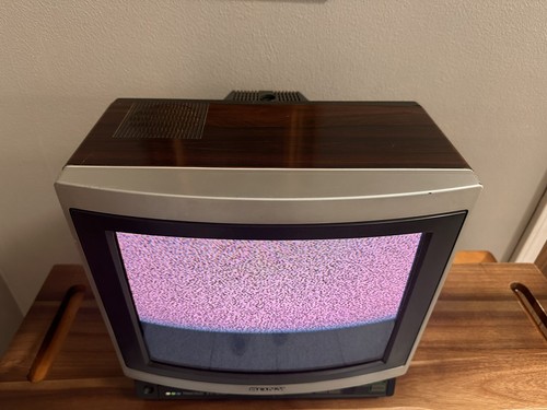 Rare sony trinitron wood - wood, grain