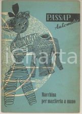 1958 PASSAP Automatic - Macchina per maglieria a mano *Manuale 44 pp.