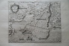 Siracusa Sicilia 1807 Plan de la Ville de Siracuse acquaforte vintage JP Le Bas