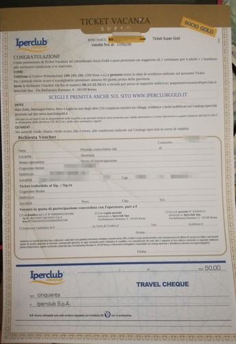 Ticket vacanza iperclub - iperclub,