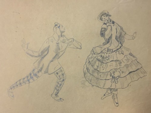 Antico disegno arlecchino - disegno,