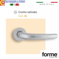 Maniglia Per Porta Battente Interna Casa Cromo Satinato Torino MADE IN ITALY