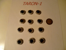 12 BOTTONI COSTUME TEATRO VENEZIA RESINA BORDEAUX ARGENTO VINTAGE 2 CM SARTORIA