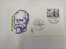 FRANCOBOLLO BUSTA PRIMO GIORNO EMISSIONE ERNESTO TEODORO MONETA 5 5 83 ROMA