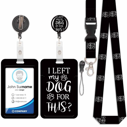 Porta badge con cordino - con, da