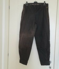 BARBOUR Pantaloni/Copripantaloni Neri, impermeabili.Cotone cerato. TG.L(W36 L31)