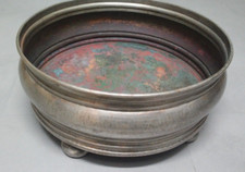 Fioriera da esterno interno in peltro forma rotonda piante vintage cm 64 x cm 29