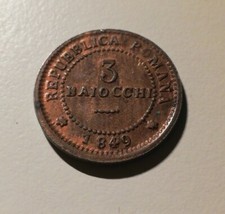 Moneta 3 baiocchi Repubblica