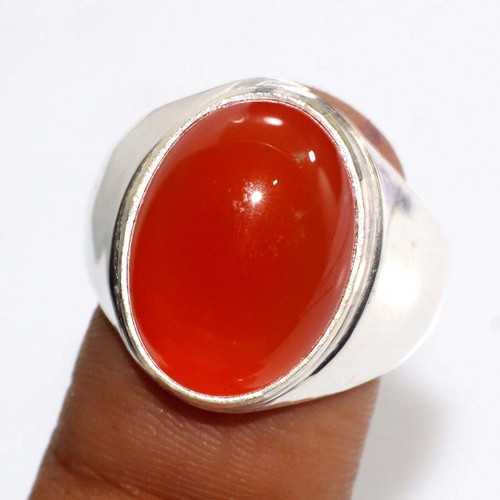 Anello uomo corniola - , finitura