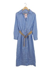 ZARA Abito blusa camicia Donna Abito Taglia IT 42 blu stile casual