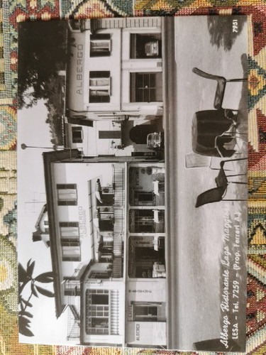 Cartolina antica lesa albergo - cartolina,