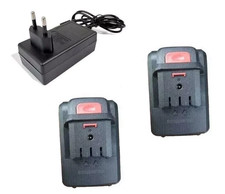 Kit 2 Batteria 20 V Compatibile + Caricabatterie Per Sega Motosega Potatrice Ecc