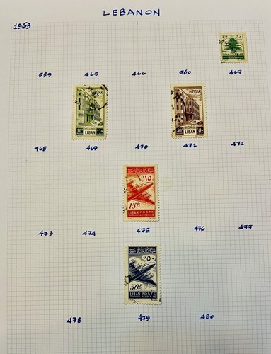 Francobolli libano 1953 lotto - francobolli,