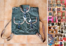 ZAINETTO MILITARE VINTAGE, tessuto resistente color mimetica, e altro militaria