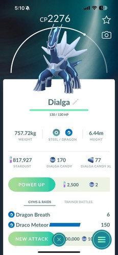 Pokémon dialga - pokémon, go