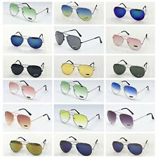 OCCHIALI DA SOLE UOMO DONNA  LENTI A GOCCIA VINTAGE A SPECCHIO VARI COLORE 