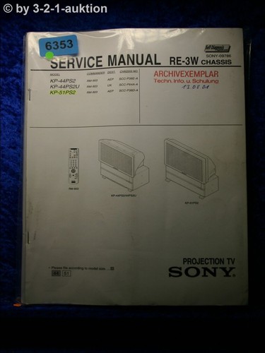 Manuale servizio sony kp - manuale,