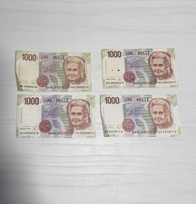 ITALIA  - 4x BANCONOTA DA 1000 LIRE, MARIA MONTESSORI