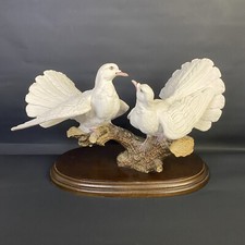 Giuseppe Armani due colombe grande scultura artistica in porcellana vintage