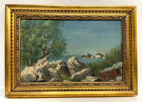 Antico dipinto olio masonite - dipinto,