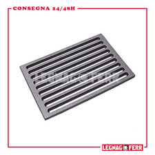 Griglia Ghisa Pesante Fondo Stufa 205x310x12H mm 3,5 Kg Rettangolare