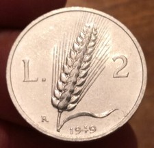 2 Lire 1949 Spiga, Italia