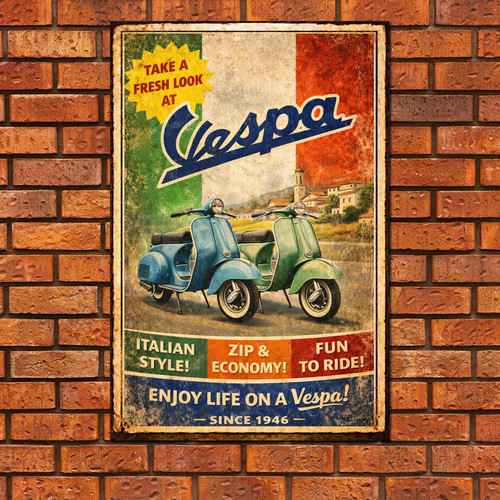 Insegna vintage vespa - insegna,