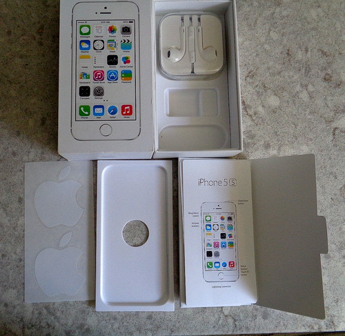 Iphone 16gb silver - iphone, box