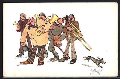 Cartolina artista fritz - cartolina, d'artista
