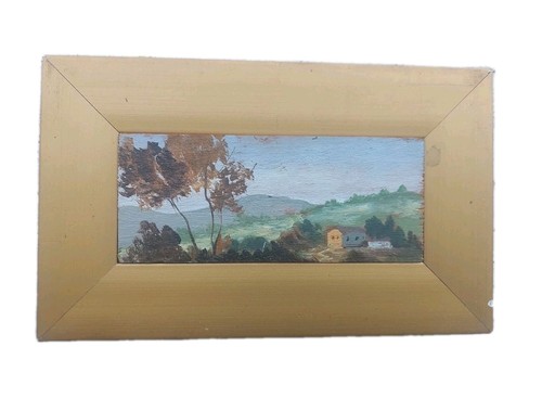 Piccolo dipinto olio - , legno