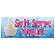 SOFT SERVE YOGURT BANNER SIGN