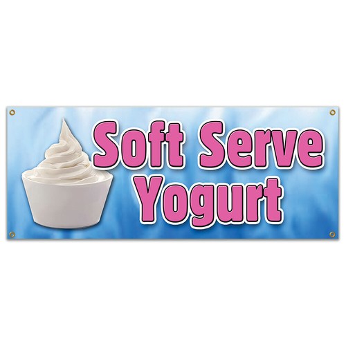 Insegna striscione yogurt soft - insegna,