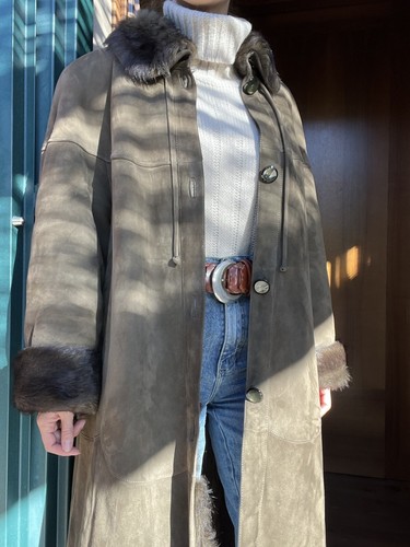 Shearling coat green vintage