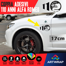 Coppia Adesivi Sticker Alfa