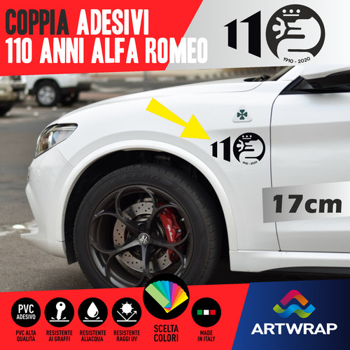 Coppia adesivi sticker alfa - adesivi,