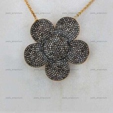 Catena in argento 925 senza collo con design floreale senza collo con...