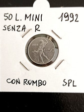 50 Lire piccole 1992 Repubblica senza segno "R" della zecca rarissima splendida