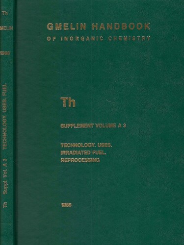 Thorium supplement volume a - -,