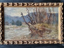 Riccardo Galli (Milano 1869-Barzio 1944). "Paesaggio con fiume -  Mondello 1907"