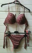 Costume bikini Yamamay rosso bordeaux etnico geometrica gemme borchie taglia 4°